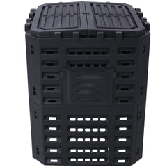Garden Composter Bin Made from Recycled Plastic – 90 Gallons (340Liter) Large Compost Bin - Create Fertile Soil with Easy Assembly, Lightweight, Aerating Outdoor Compost Box