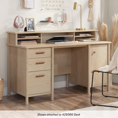 Hutch with Storage Cubbyholes, Maple finish