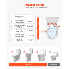 Bidet Attachment for Toilet Self-Cleaning Dual Nozzles Adjustable Pressure