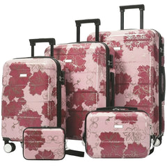Luggage Sets New Model PC 5pcs, Hardside Lightweight Durable 20" 24" 28" Suitcases  with 8" 14" Cases, Suitcase with Lock Spinner Wheels