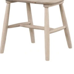Baylee Side Dining Chair Set of 2, Spindle Back, Tapered Legs, White Oak Wood