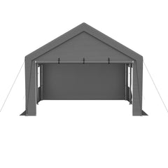 13'x20' Canopy with 2 Roll-Up Doors, Waterproof Party Tent, Carport & Storage Shelter for Outdoor, Car, Boat, Garden Party, Gathering, Galvanized Frame