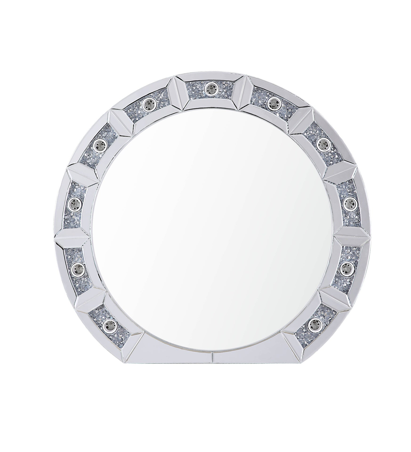 Noralie Mirrored & Faux Diamonds Accent Mirror (Assembled)