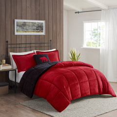 King Plush to Sherpa Down Alternative Comforter Set