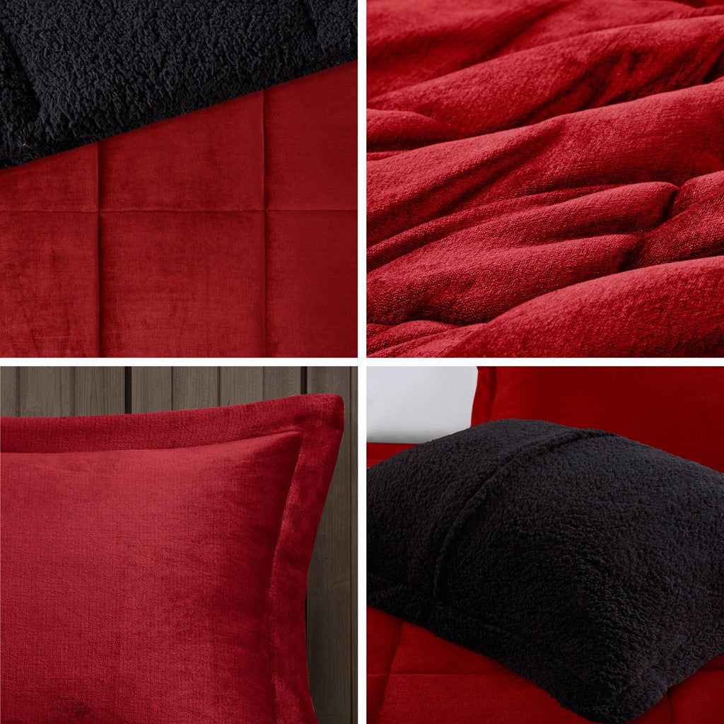 King Plush to Sherpa Down Alternative Comforter Set