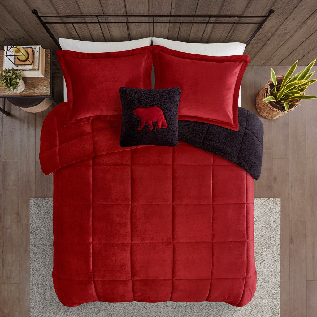 King Plush to Sherpa Down Alternative Comforter Set