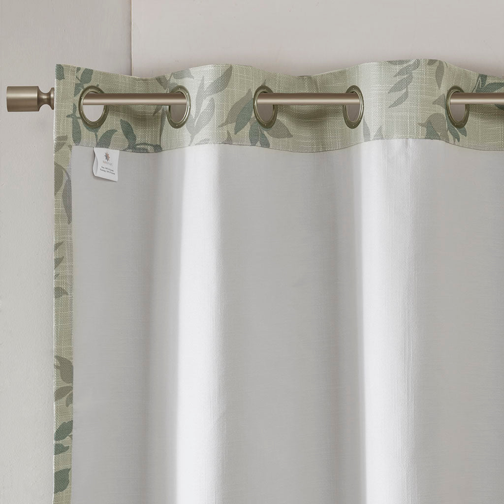 Printed Botanical Blackout Curtain Panel