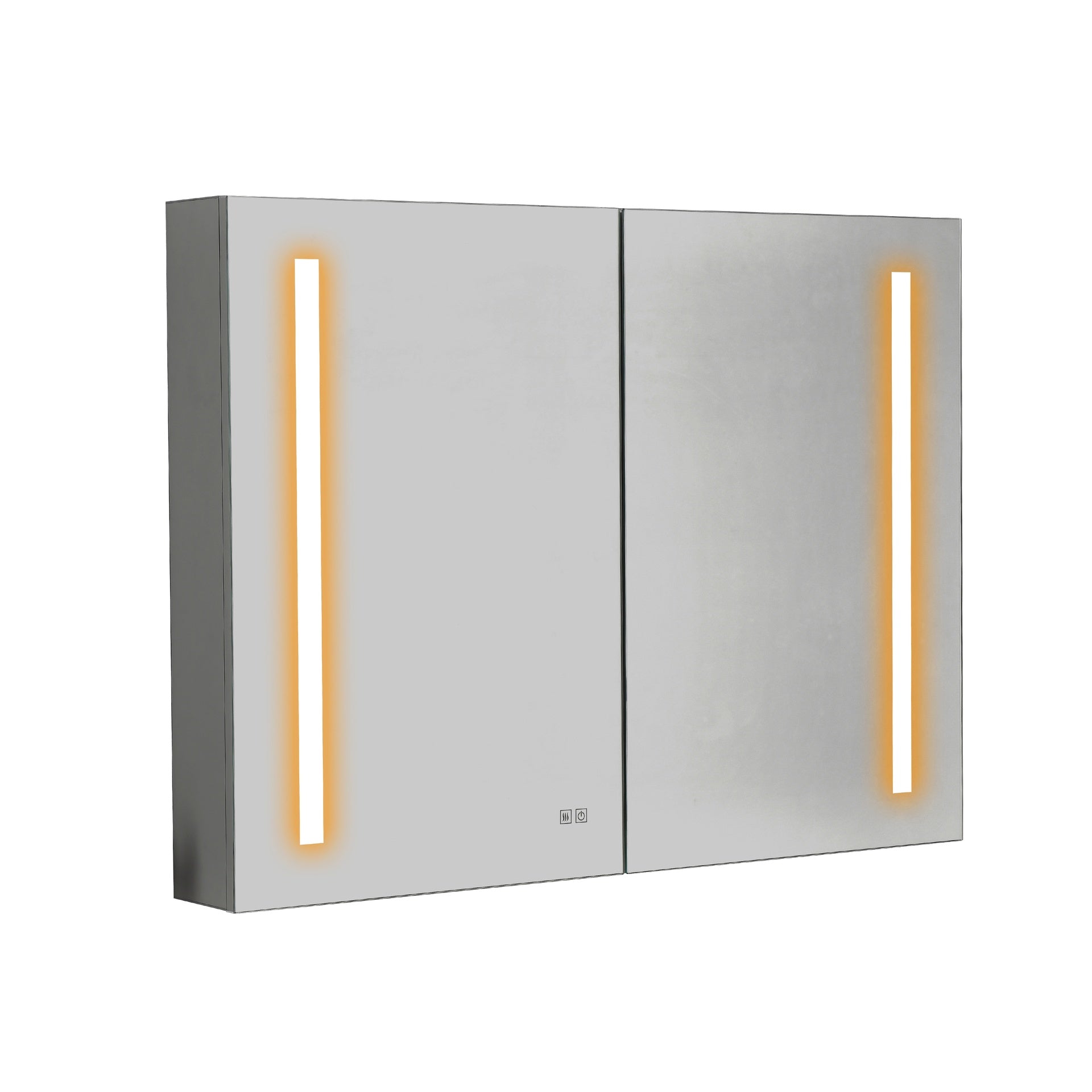 40 x 30 inch LED Lighted Bathroom Medicine Cabinet with Mirror, Sockets, Dimmable, Anti-Fog