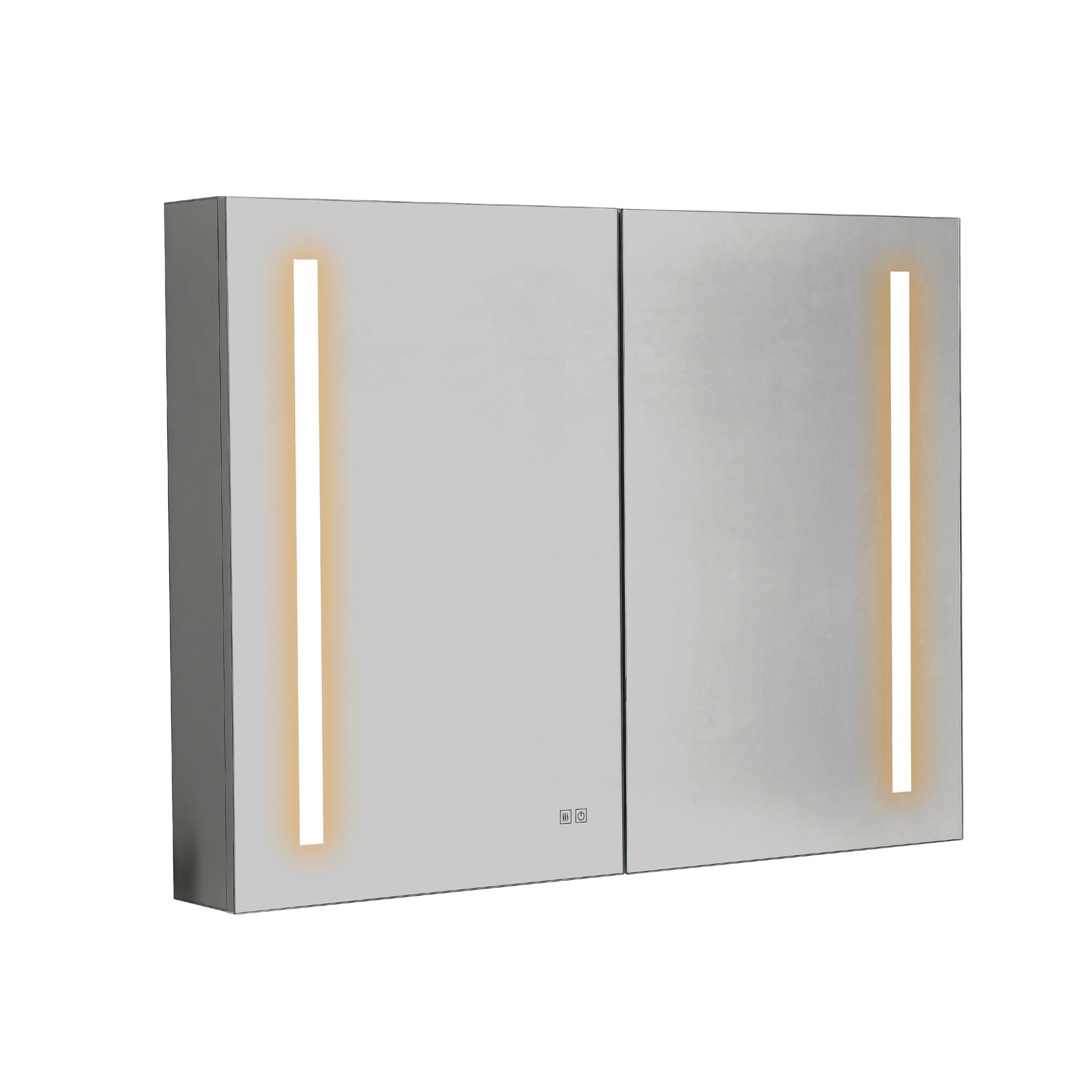 40 x 30 inch LED Lighted Bathroom Medicine Cabinet with Mirror, Sockets, Dimmable, Anti-Fog