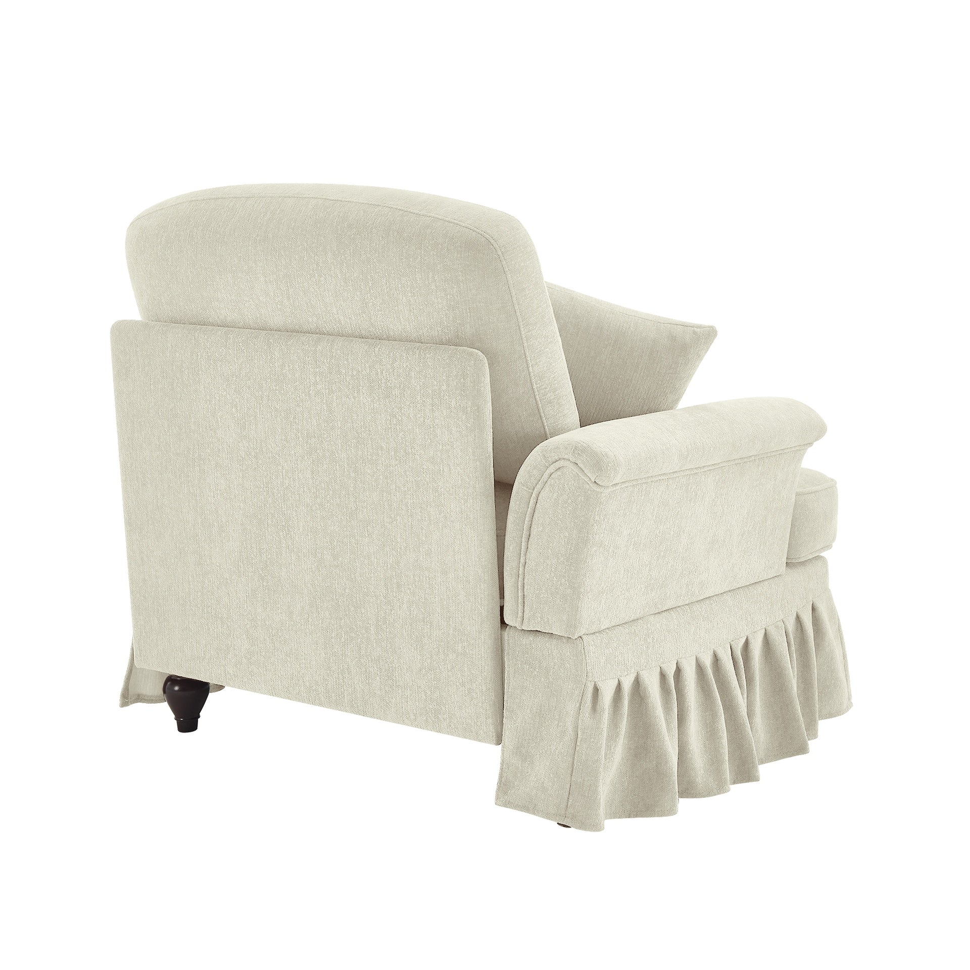 Sofa LSF Chenille W/1 Pillow -Beige White