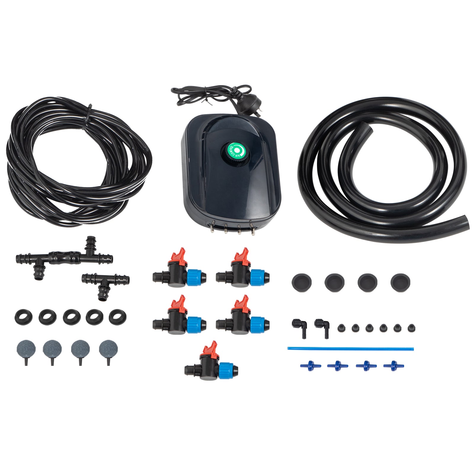 DWC Hydroponic System, 5 Gallon 5 Buckets, Deep Water Culture Growing Bucket, Hydroponics Grow Kit with Pump, Air Stone and Connected Reservoir, for Indoor/Outdoor Leafy Vegetables