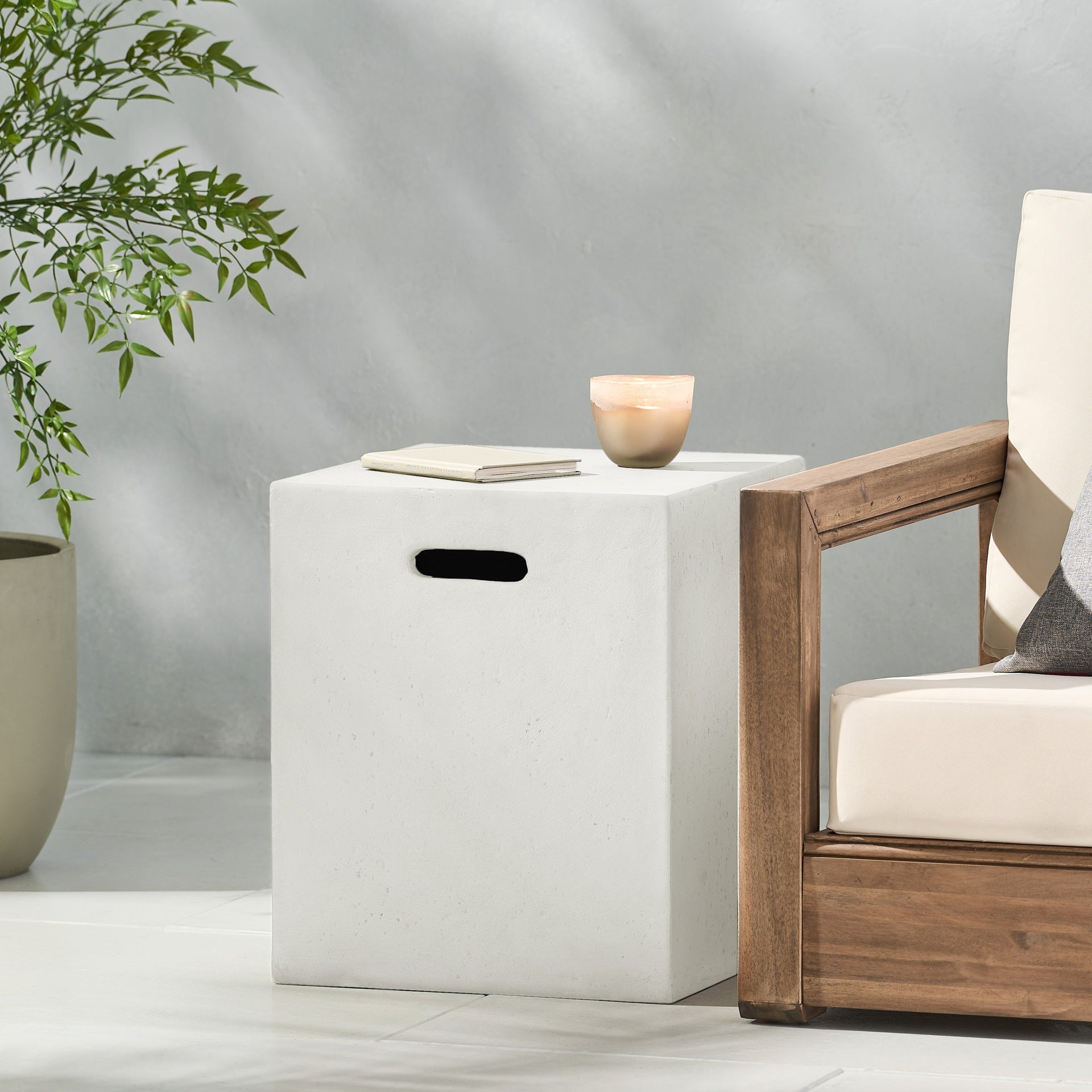 16x20 inch MGO Tank Holder/Side Table, White