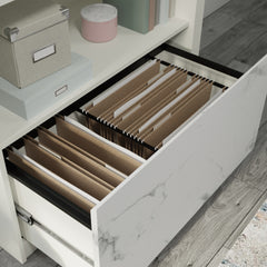 Lateral File with Cubbyhole Storage, White finish