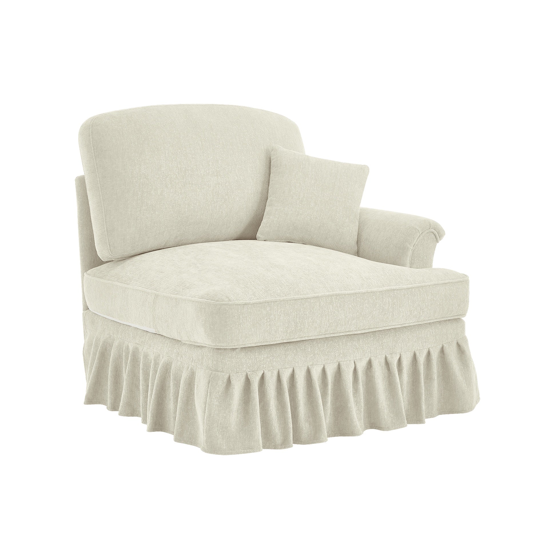 Sofa RSF Chenille W/1 Pillow -Beige