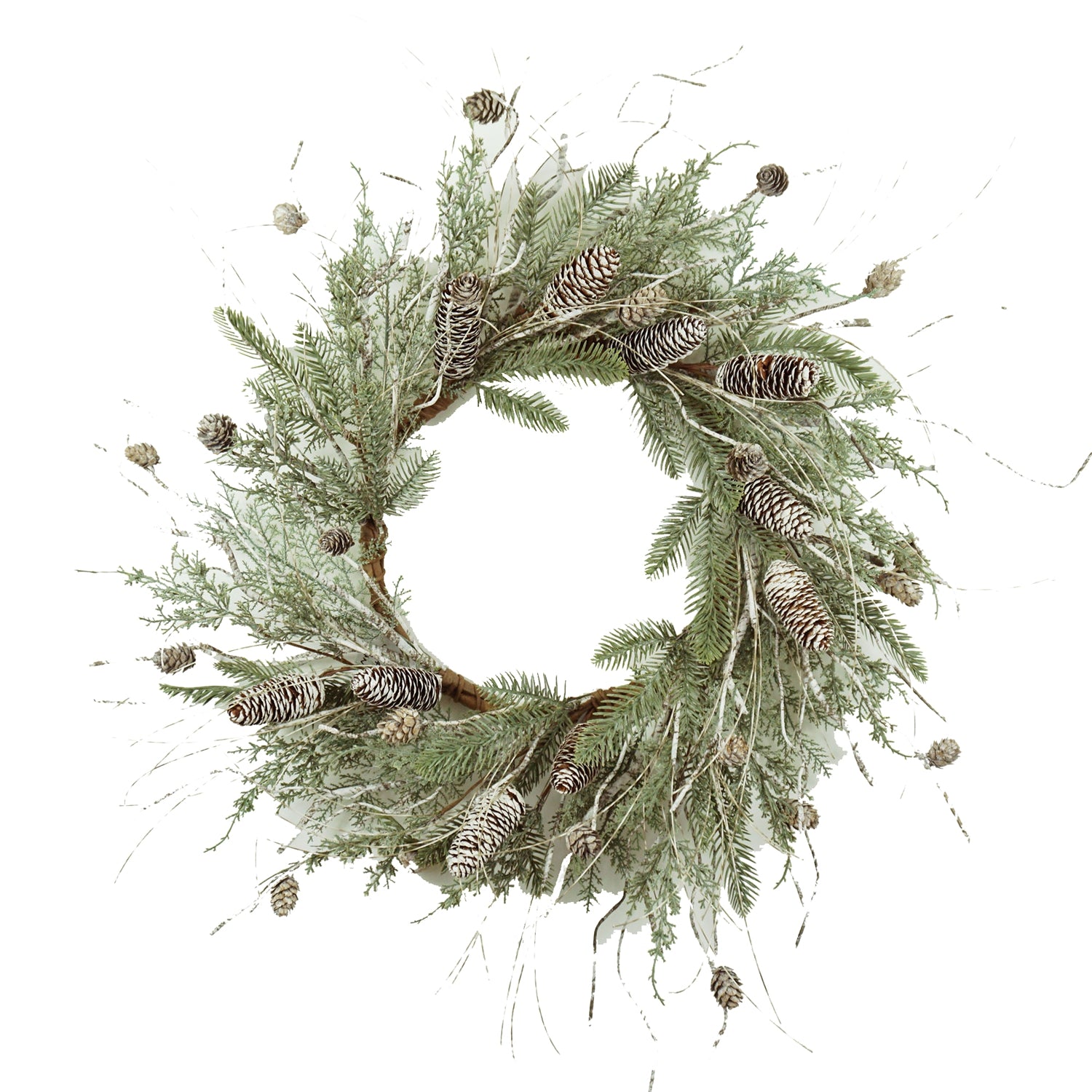 D24" Pine/Pinecone Wreath, Green
