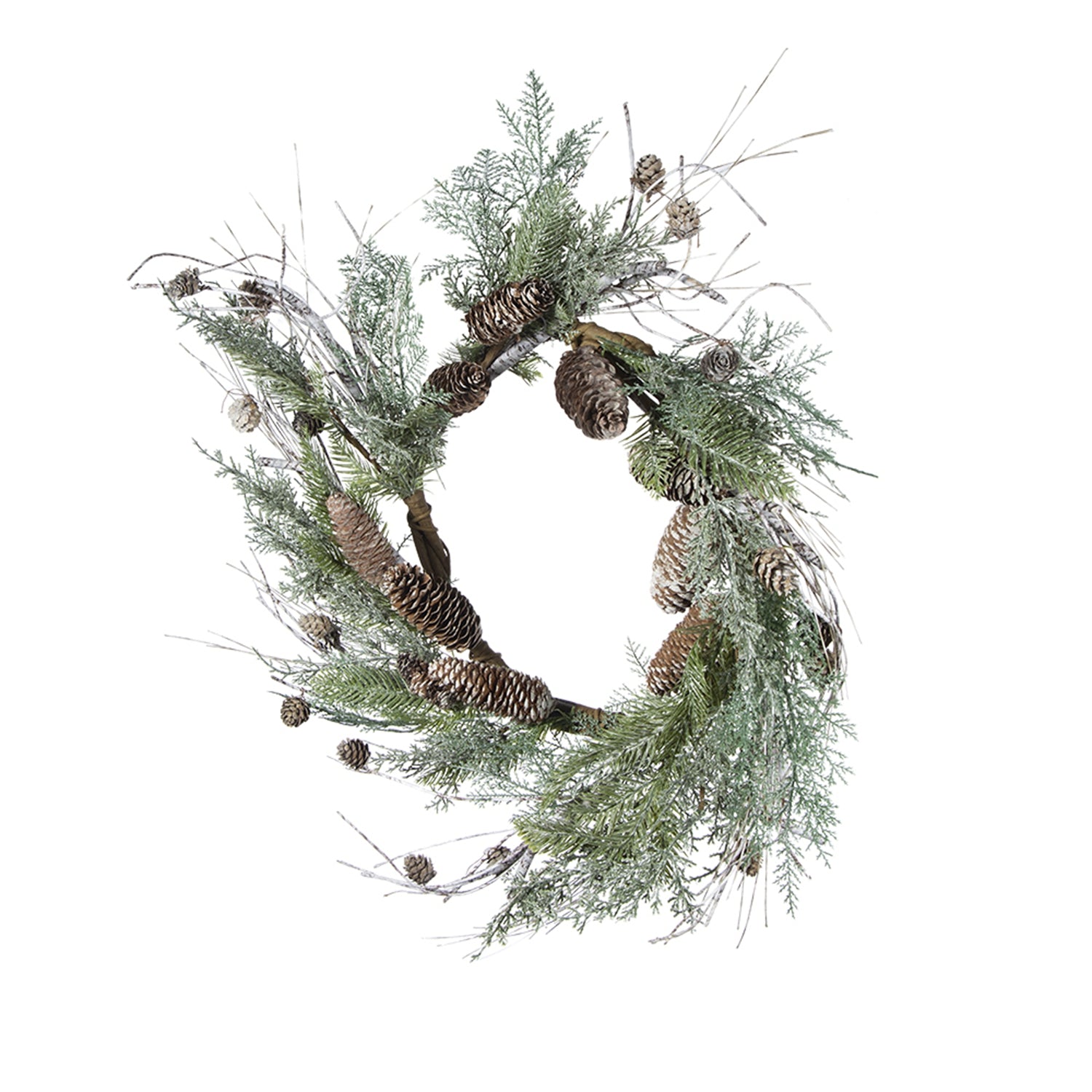 D24" Pine/Pinecone Wreath, Green