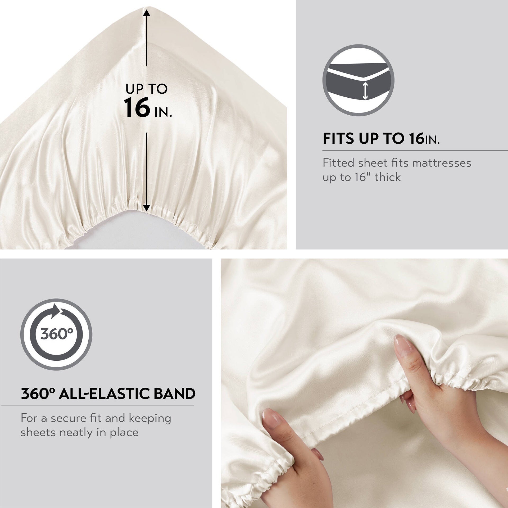 Satin Luxury Sheet Set Split King