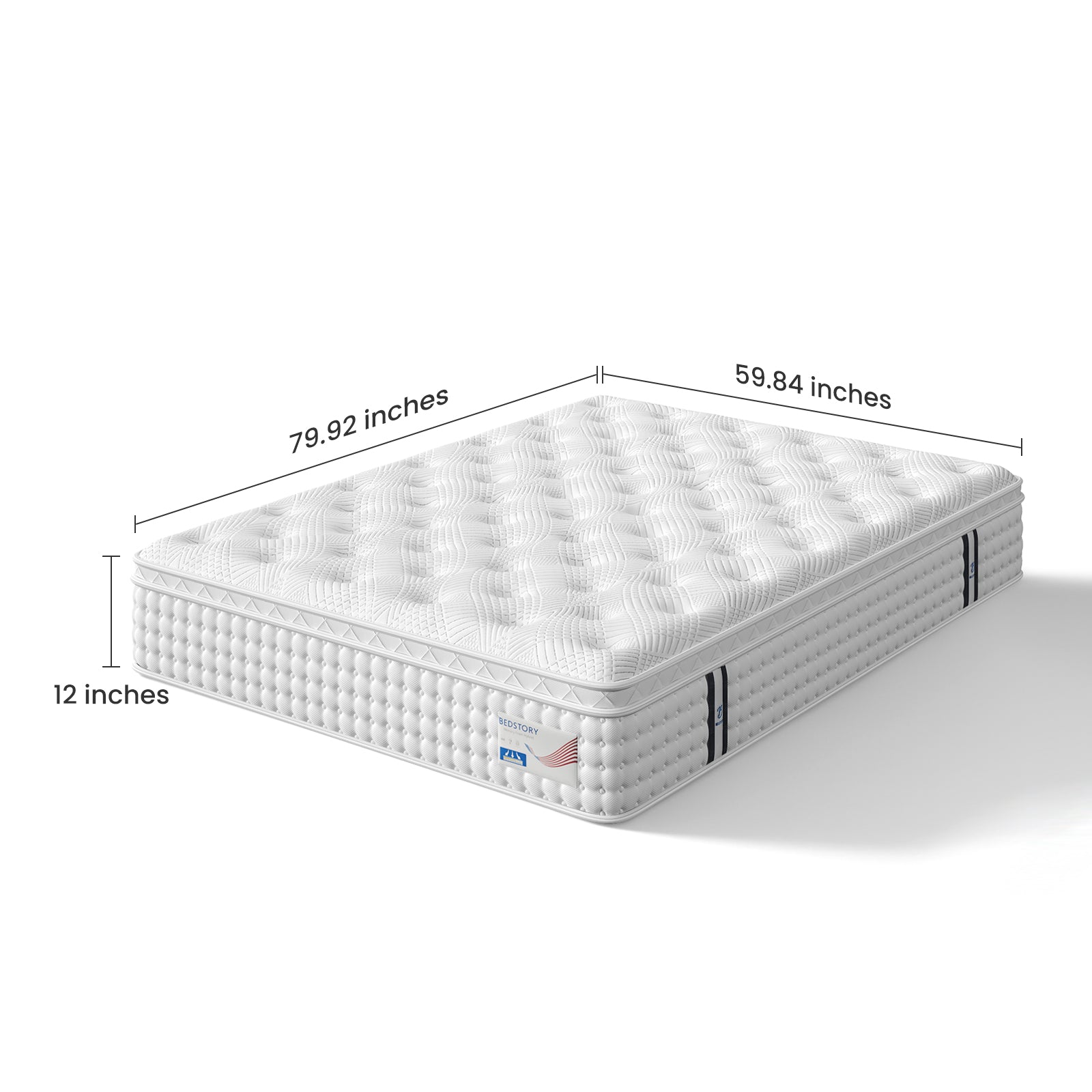 12 Inch Queen Hybrid Mattress – Memory Foam & Pocket Spring Bed – Medium Firm Comfort, Spine Support, Quiet & Breathable