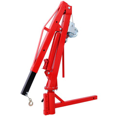 500Lb Pickup Truck Hydraulic PWC Dock Jib Engine Hoist Crane Hitch Mount Lift 2" Hitch Mount, Red