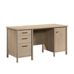Transitional Computer Desk with Generous Work Surface, Brown finish