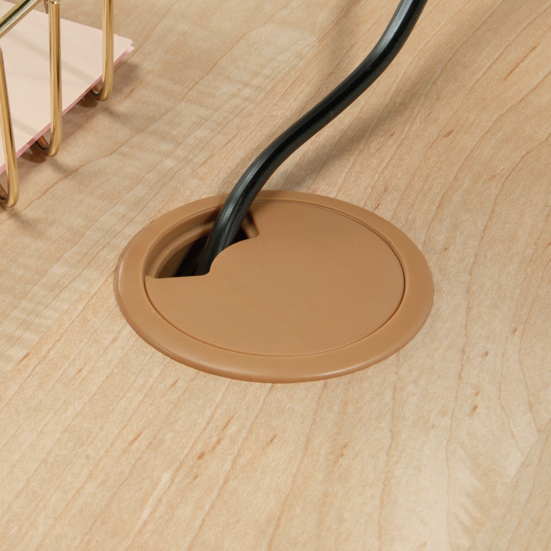 Transitional Computer Desk with Generous Work Surface, Brown finish