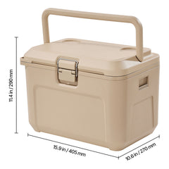 Portable Cooler 16.5 QT Insulated Hard Cooler 23 Can Capacity with Cup Holder
