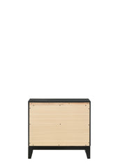 Haiden Weathered Black Finish Nightstand
