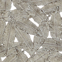 Textured Feather 3-piece Metal Disc Wall Decor Set