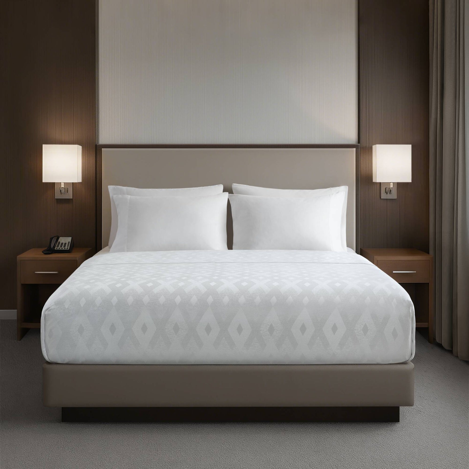 1-Piece King Essential Nova Coverlet, White
