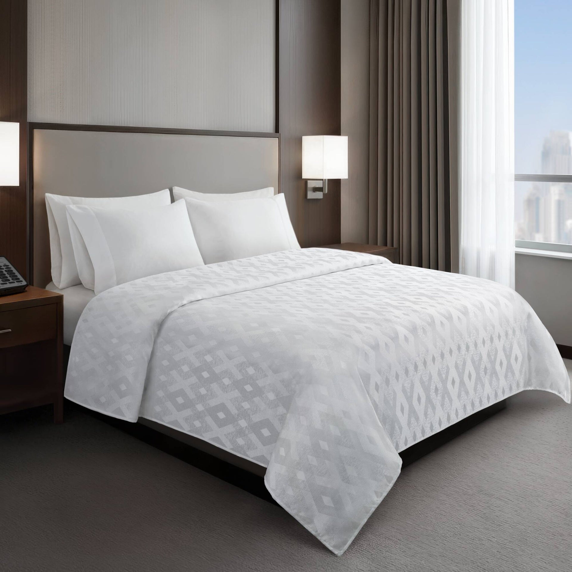 1-Piece King Essential Nova Coverlet, White
