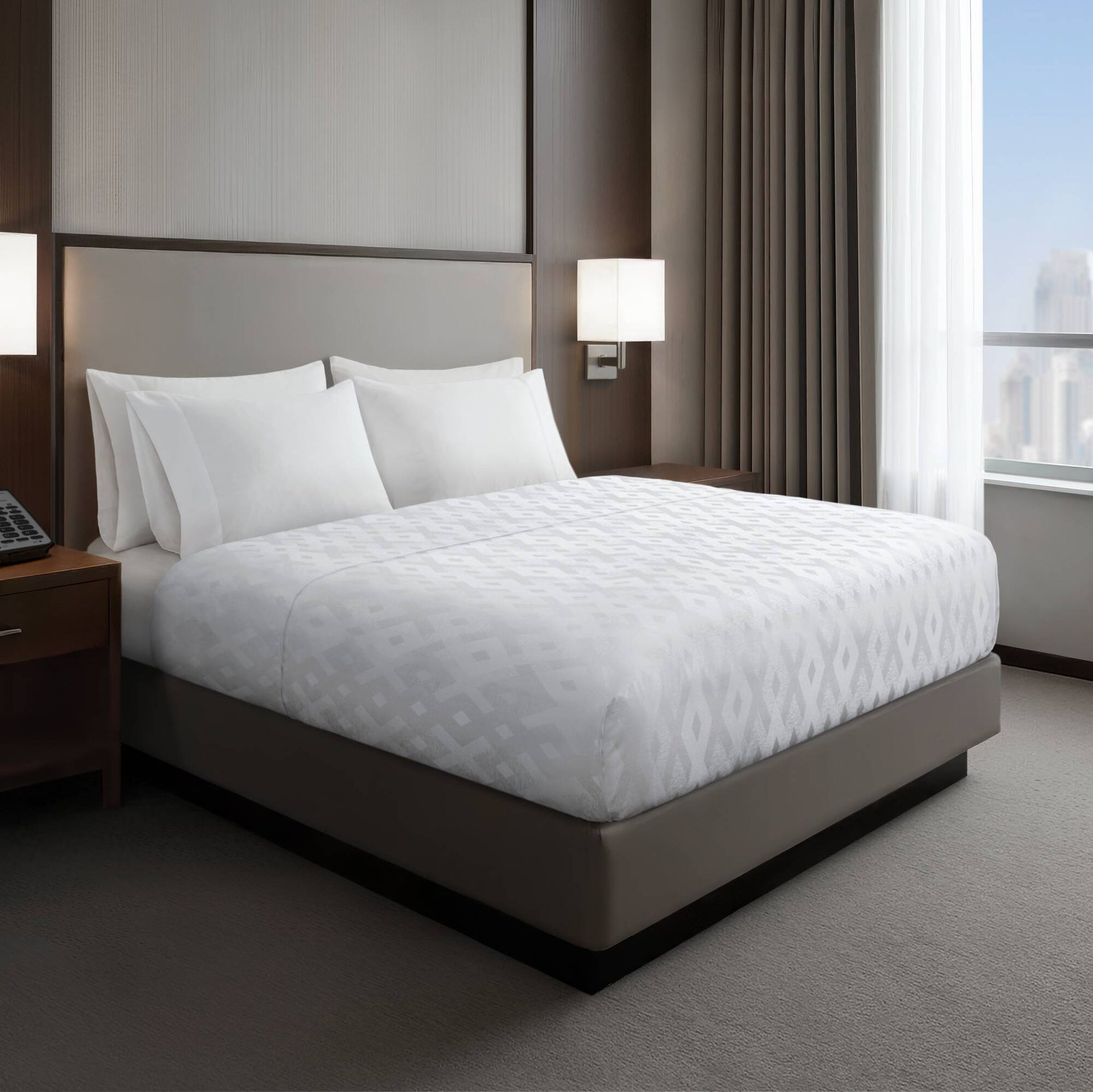 1-Piece King Essential Nova Coverlet, White