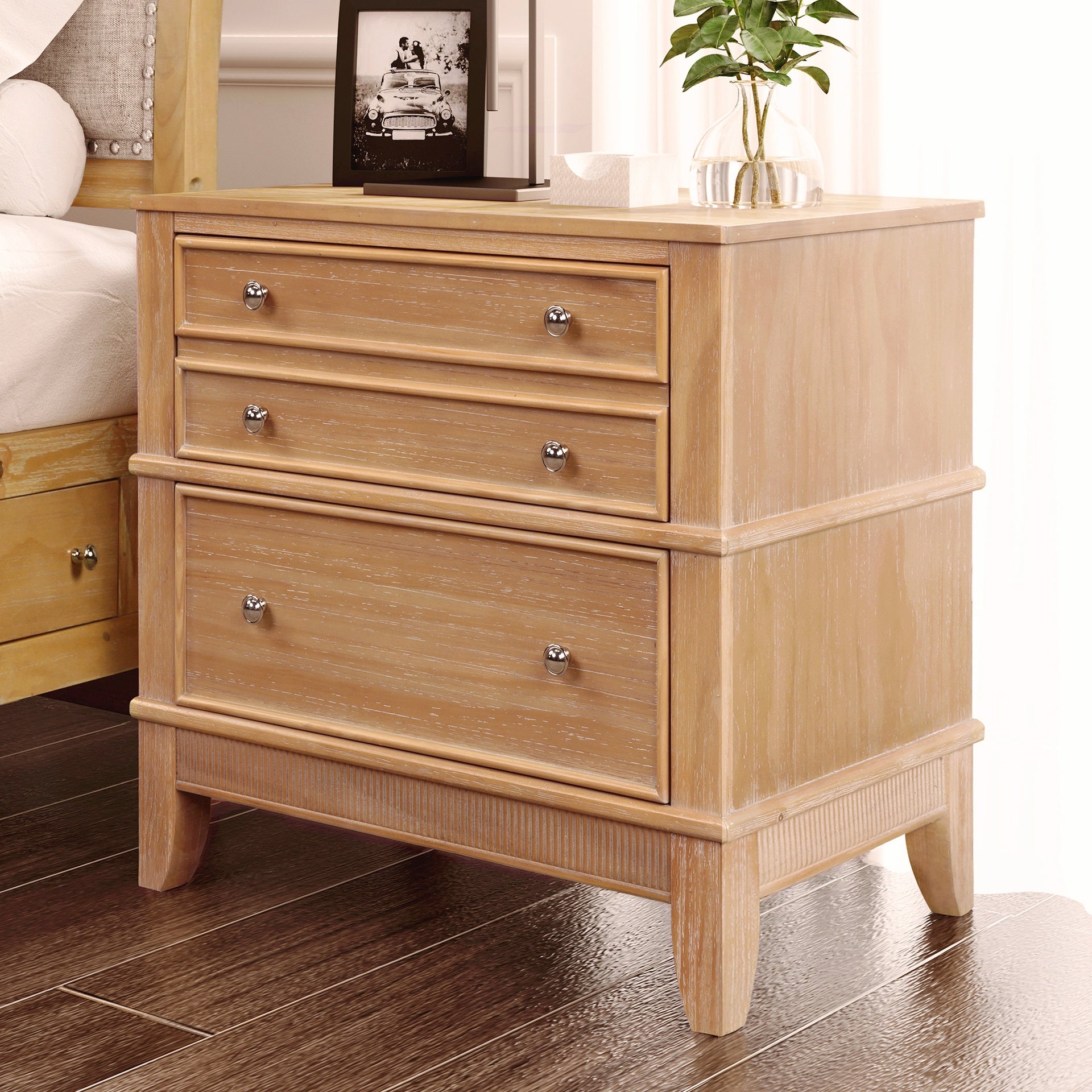 Hazel 3-Drawer Hazel 3-Drawer Side Table for Living Room, Hallway, Entryway