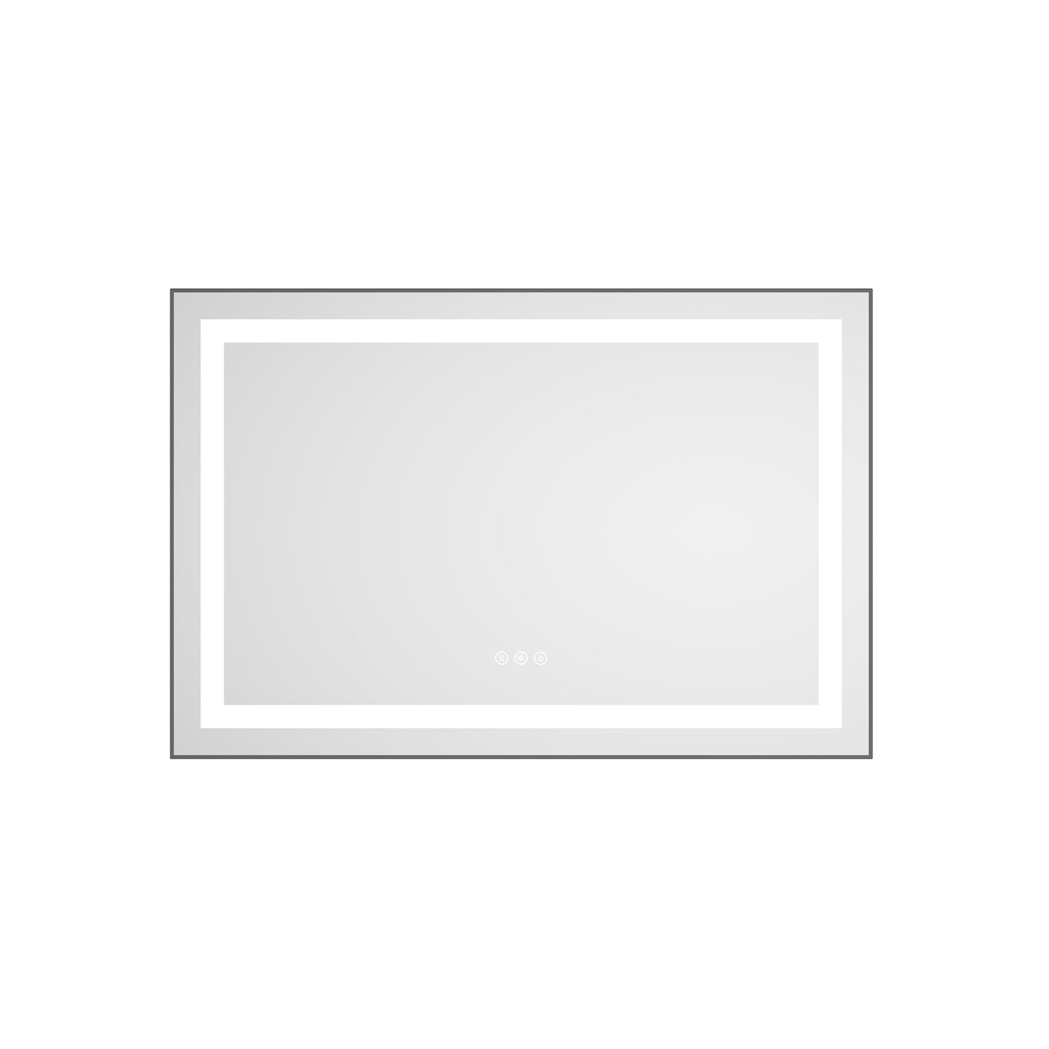 36 x 24 Inch LED Bathroom Mirror with Front and Backlight, Wall Mounted Vanity Mirror with Aluminum Frame, Anti-Fog, Memory, 3 Colors, Stepless Dimmable