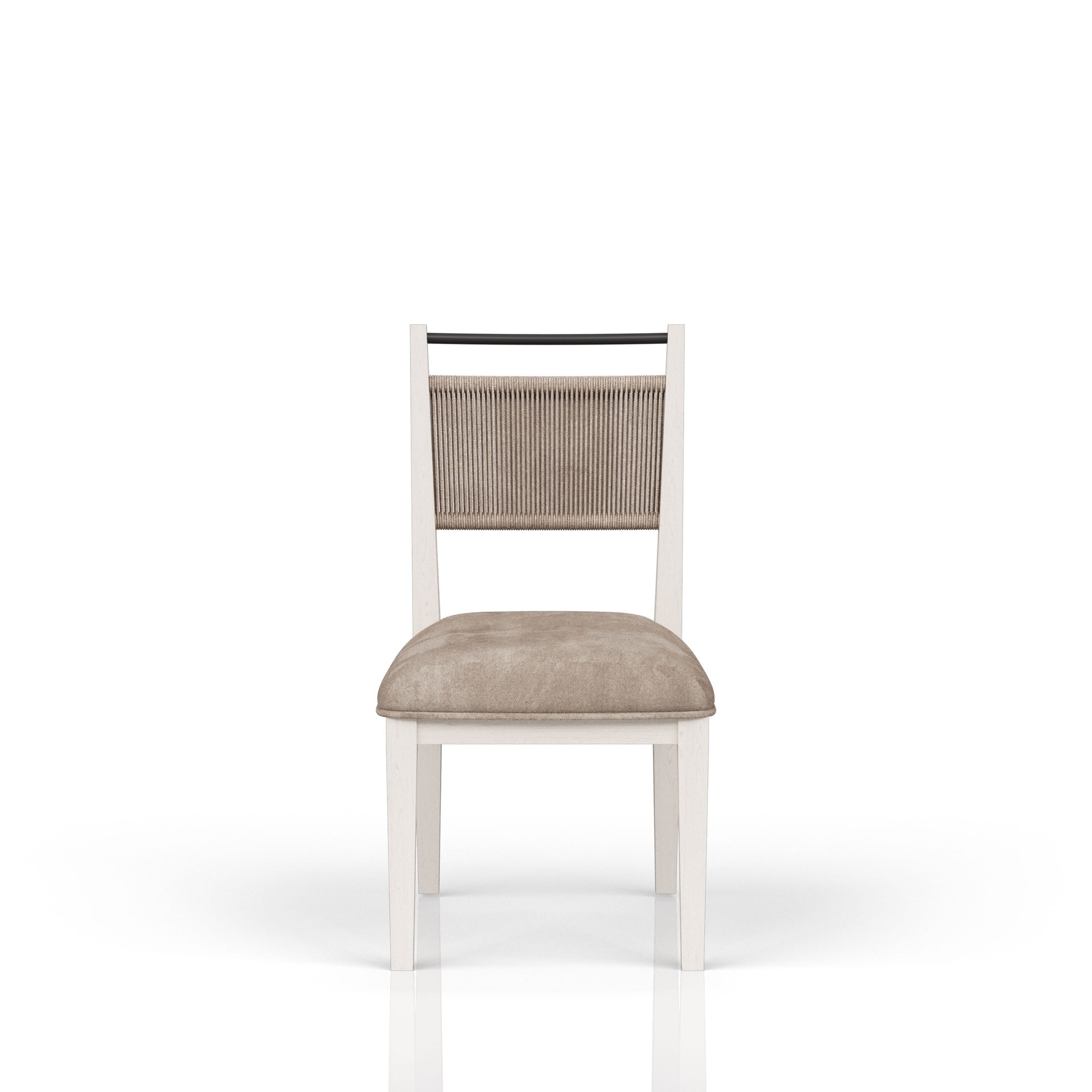 Rope Back Chair - Vanilla / Carmel (Set of 2)
