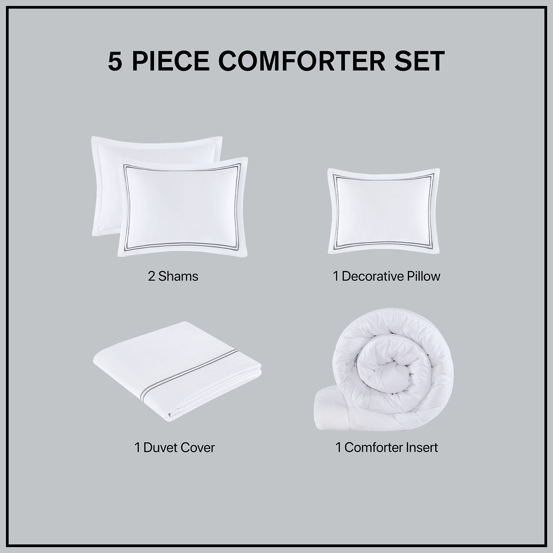 Full/Queen 100% Cotton Sateen Embroidered Comforter Set