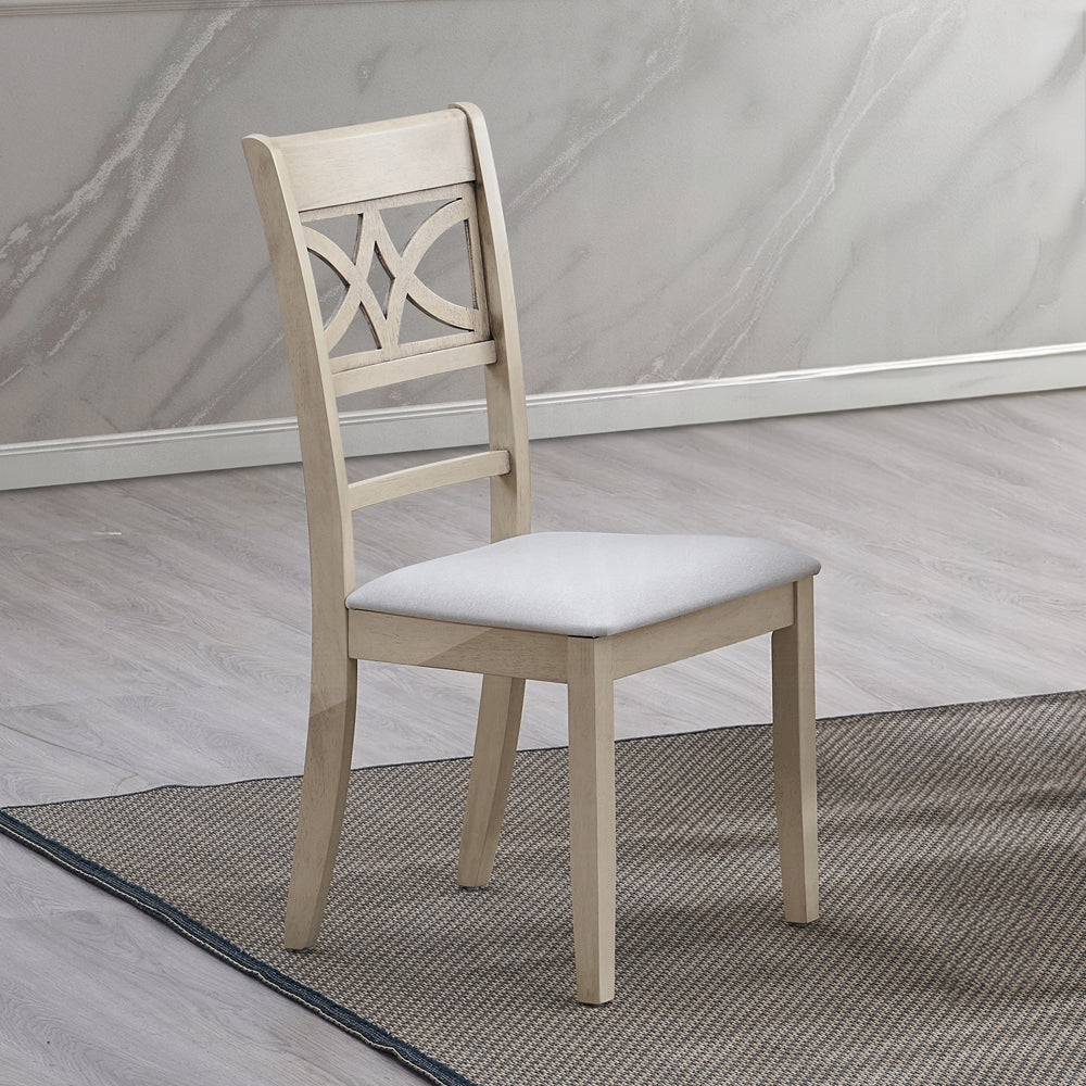Antique Gray Finish Beautiful Dining Chairs Set of 2, Formal Contemporary Padded Seat Cushion Kitchen Dining Furniture
