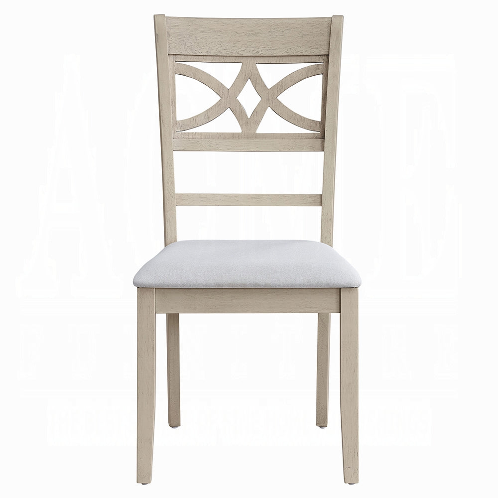 Antique Gray Finish Beautiful Dining Chairs Set of 2, Formal Contemporary Padded Seat Cushion Kitchen Dining Furniture