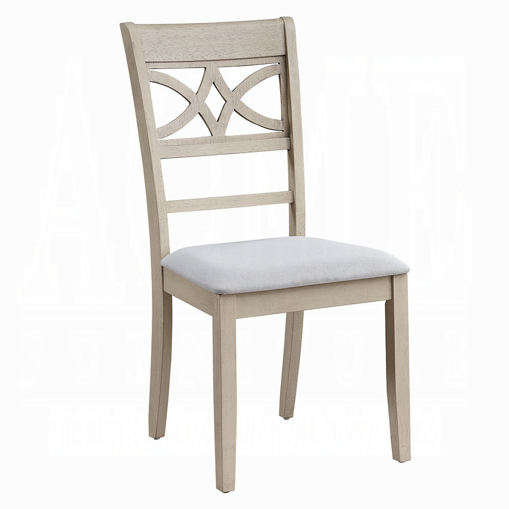 Antique Gray Finish Beautiful Dining Chairs Set of 2, Formal Contemporary Padded Seat Cushion Kitchen Dining Furniture
