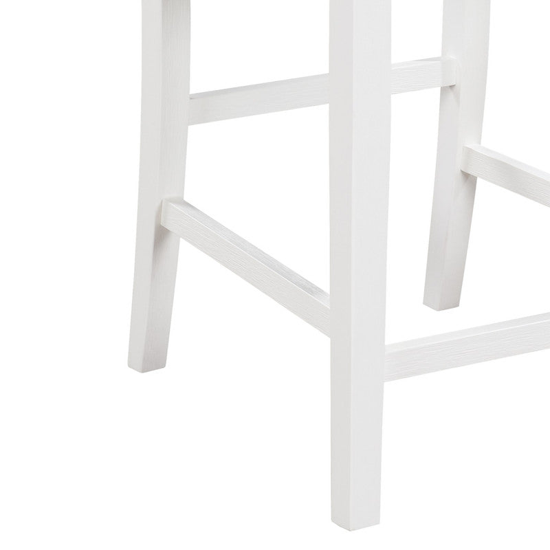 Gregorio Set of 2 White Finish Upholstered Seat 20"W Counter Height Chair