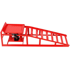 Auto Car Truck Service Ramps Lifts with Pedal, Garage Car Lift Hydraulic Ramps 5 Ton,Automotive Hydraulic Lift Repair Frame Lift(2 Pack) Red