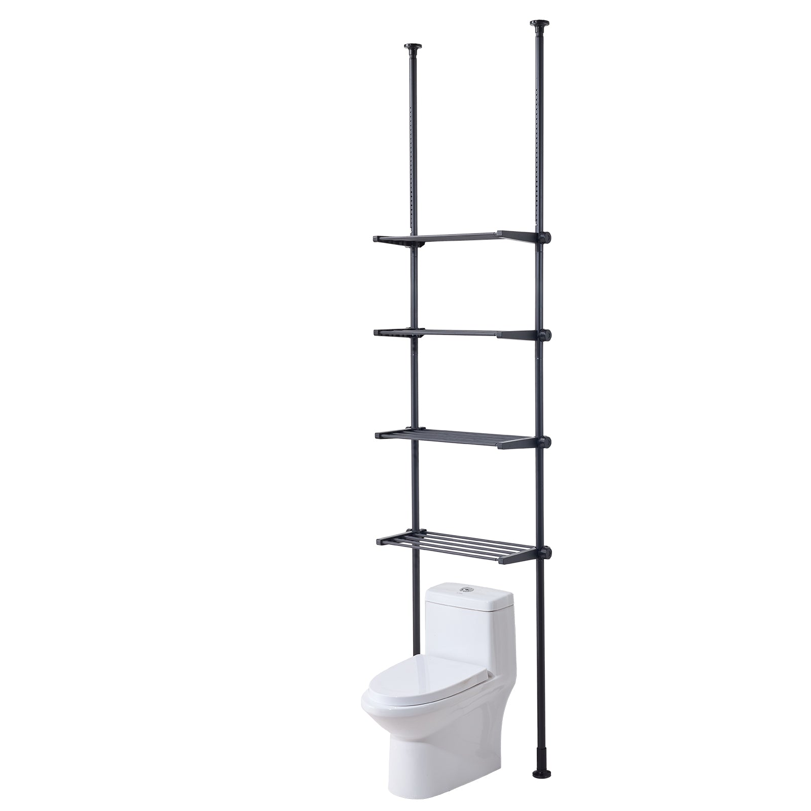 Over the Toilet Storage 4-Tier Bathroom Shelf Rack Space Saver Organizer