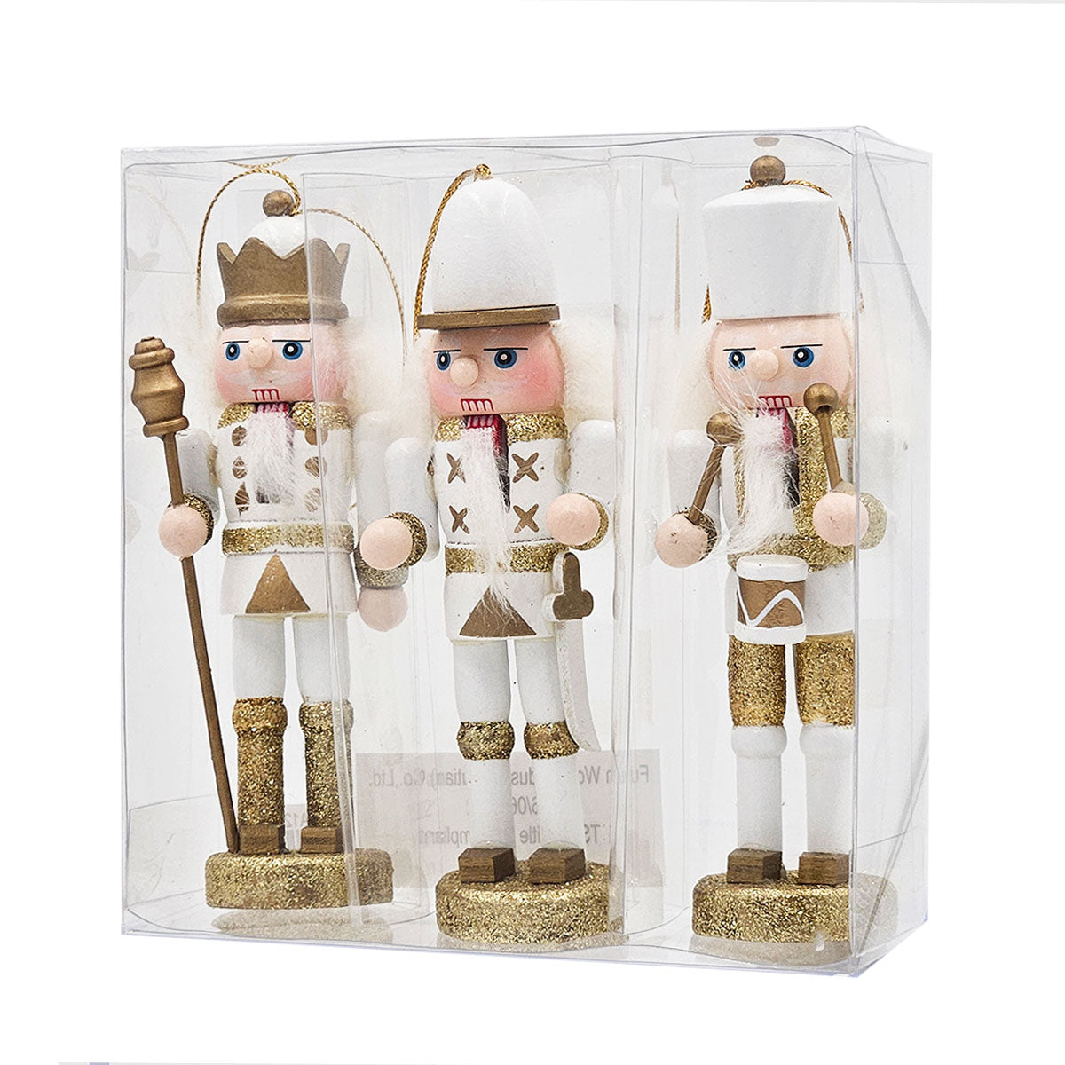 S/3 4.9" Nutcraker Ornaments