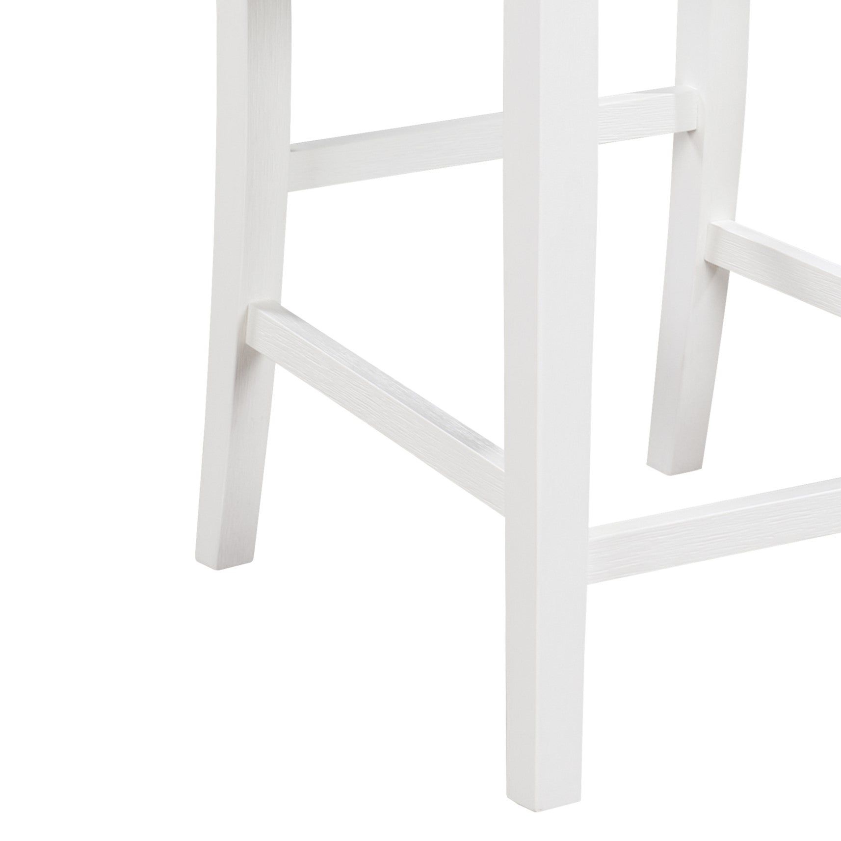 Graham Set of 2 White Finish Upholstered Seat 20" Counter Height Chair