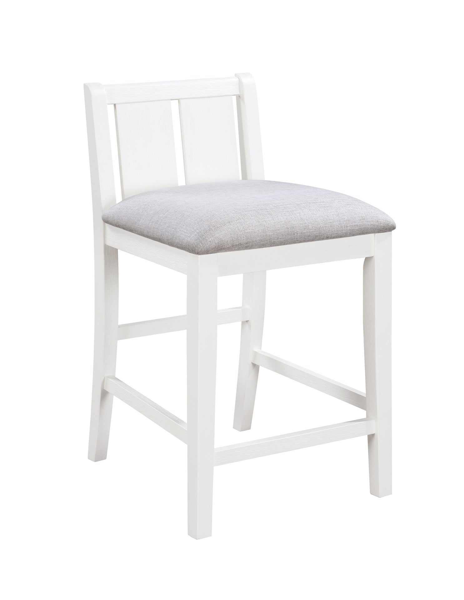 Graham Set of 2 White Finish Upholstered Seat 20" Counter Height Chair