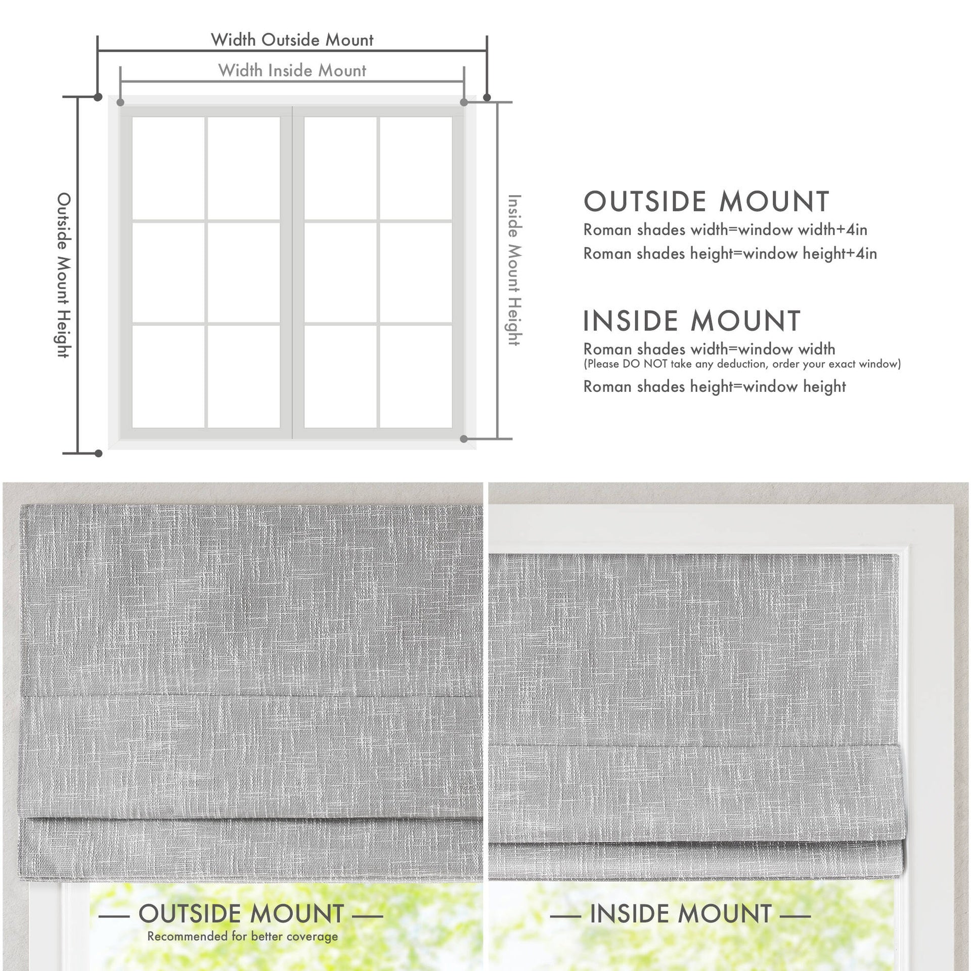1-Piece 31x64" Total Blackout Cordless Roman Shade