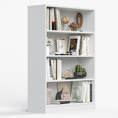 Bookshelf for Bedroom 4 Shelf Office Bookcase 48 Inches Tall Modern Wood Bookshelf for Living Room 4 Tier Wide Manga Bookshelves Library Bookcase