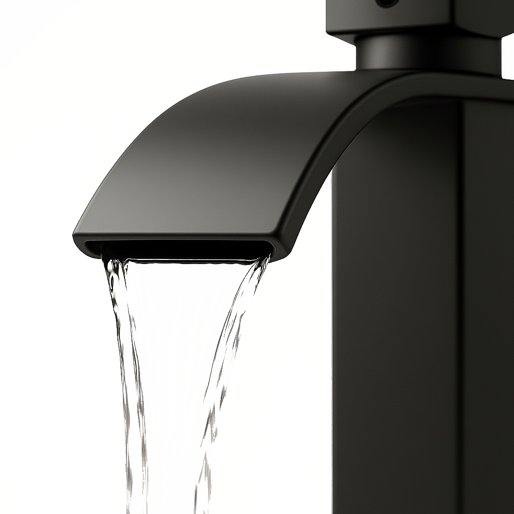 Single Handle Bathroom Faucet Lavatory Faucet Stainless Steel Single Hole-TP, Matte Black