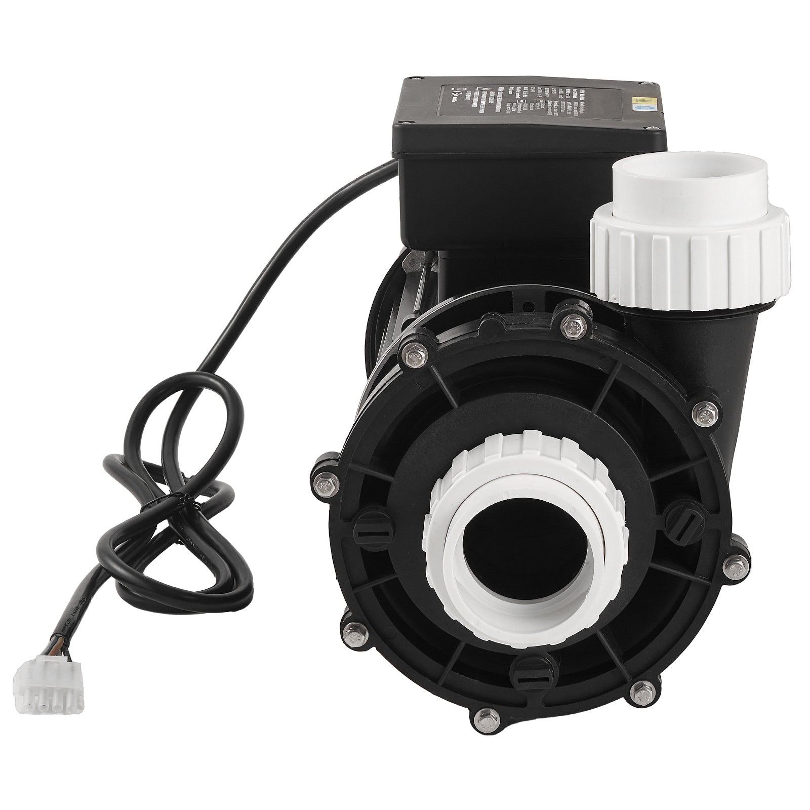 2 Speed SPA Pump, 48-Frame, AC 110-120V Hot Tub SPA Pump, 1.5HP/150GPM/42.65ft High Speed or 0.46HP/70GPM/9.18ft Low Speed, 2" Port 90° Rotational Interface for Hot Tub, Tested to UL Standards