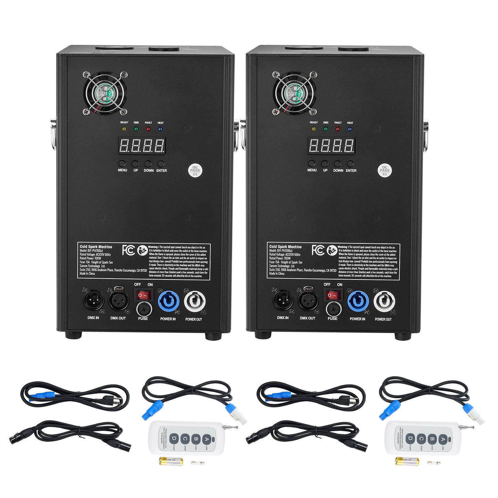 Cold Spark Firework Machinex2 700W 6.6-16.4ft Stage DJ Wedding Event Party