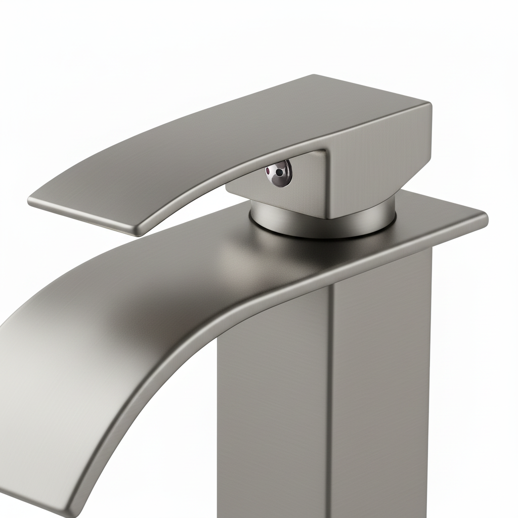 Single Handle Bathroom Faucet Lavatory Faucet Stainless Steel Single Hole-TP, Brushed Nickel
